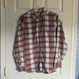 JACHS Girlfriend White and Purple Button Down Shirt